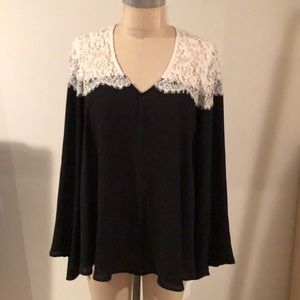 Black and white blouse